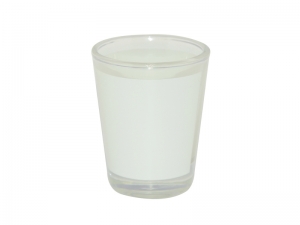 Sublimation 1.5oz Shot Glass Mug with White Patch