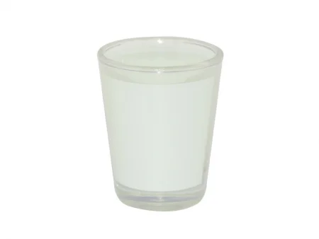 Sublimation 1.5oz Shot Glass Mug with White Patch