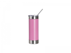 Engrave Blanks 20oz/600ml Laserable Silicon Wrap Tumbler (Pink/White)
