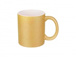 Sublimation 11oz/330ml Glitter Mug (Gold)