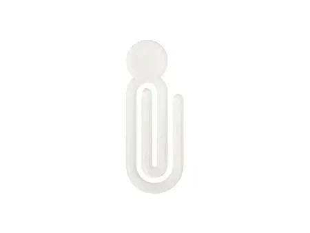 Clips de papel subacrílico (forma de cabeza redonda, 4,8 * 12,7 * 0,4 cm)
