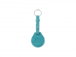 Sublimation Blanks PU AirTag Keychain Holder(Long strap,Green)