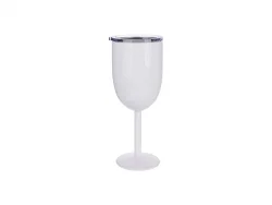 Sublimation 350ml Stainless Steel Wine Glass (White)