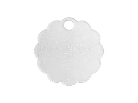 Sublimation Blanks Acrylic Glitter Name Tag for 40oz Stanley Tumbler (8.2*8.2*0.4cm,Lace RND Shape)