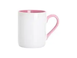 Sublimation 11oz Inner Handle Color Mugs w/ Curved Bottom (Pink)