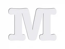 Sublimation HB Letters - M (MOQ: 36)