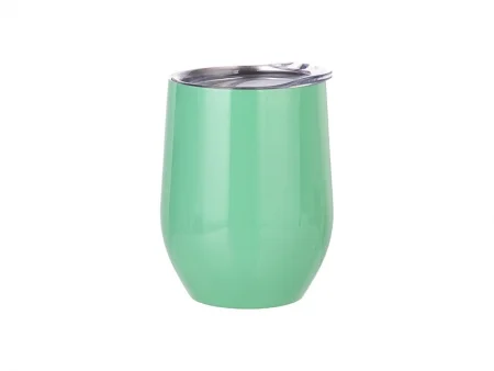 Sublimation 12oz Stainless Steel Stemless Wine Cup (Light Green)
