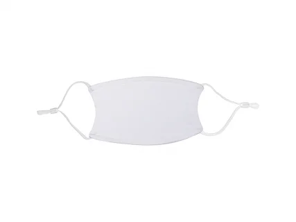10*15cm Sublimation Kids Face Mask (Full White) with White Strap