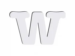 Letras HB sublimação -W (10*10cm)