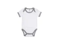 Baby Onesie Short Sleeve M(Gray Edge,3-6M)