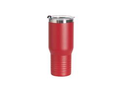 Engraving Blanks 22oz/650ml Powder Coated Ringneck Grip Stainlee Steel Tumbler(Red)