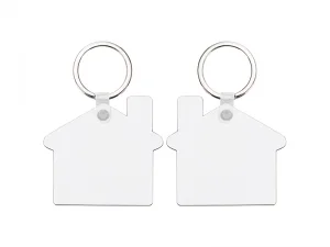 Sublimation Blanks Hardboard Key Ring (House)