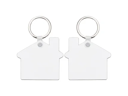 Sublimation Blanks Hardboard Key Ring (House)
