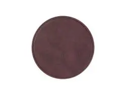 Engraving Blanks Round Leather Mug Coaster(Dark Maroon W/ Black, φ10cm)