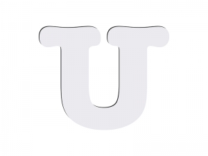 Sublimation HB Letters - U (MOQ: 36)