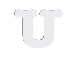 Sublimation HB Letters - U (MOQ: 36)