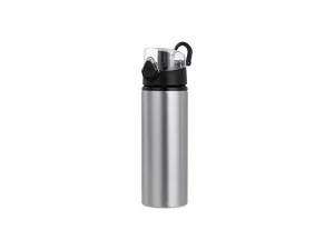 Sublimation 750ml Alu Water Bottle with Clear Cap (Silver) MOQ: 2000