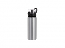Sublimation 750ml Alu Water Bottle with Clear Cap (Silver) MOQ: 2000