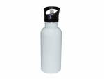 Sublimation 500ml Stainless Steel Water Bottle with Straw Top - White