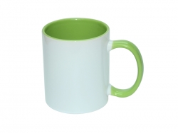 Sublimation 11oz Inner Rim Color Mug - Light Green