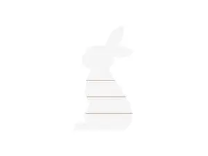 Sublimation Blanks Rabbit Shaped MDF Sign w/ Stripes (21*38*1.5cm)