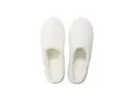 Sublimation Adult Fuzzy  Close Toe Slippers (Full White, 40-41#)