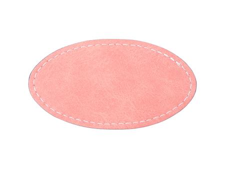 Sublimation PU Leather Badge Name Tag (Pink, Oval)