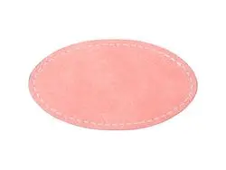 Sublimation PU Leather Badge Name Tag (Pink, Oval)