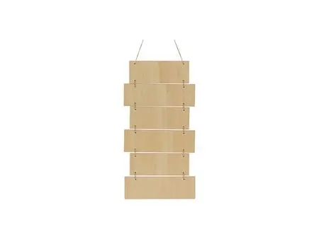 6 Piezas Madera Contrachapada Señales Colgantes (Rectángulo)