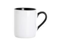 Sublimation 11oz Inner Handle Color Mugs w/ Curved Bottom (Black)