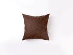 Engraving Leather Pillow Cover(Vintage Brown W/ Black, 40*40cm)