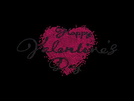 Hoja Transfer Faux Rhinestone (Forma de Corazón, 21*12cm)  5 hojas/pack