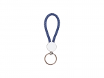Sublimation Round Braided Keyring (Blue)