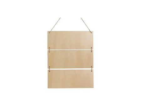 3 Piezas Madera Contrachapada Señales Colgantes (Rectángulo)