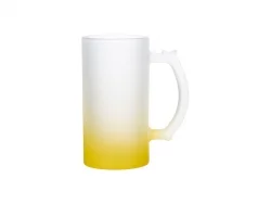 16oz Sublimation Glass Beer Mug Gradient Yellow