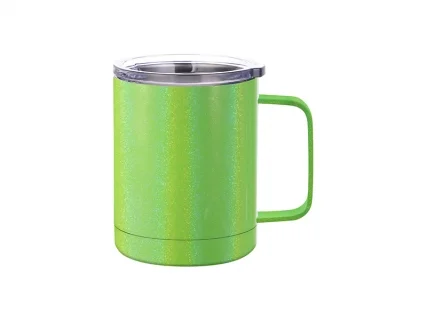 Sublimation 12oz/360ml Glitter Sparkling Stainless Steel Coffee Cup (Green)