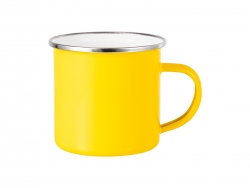 Taza Esmaltada 12oz Base Plana - Amarillo