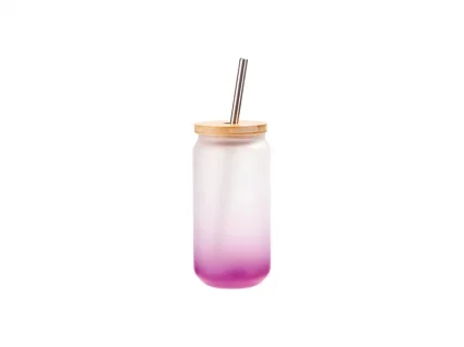 Sublimation Blanks 18oz/550ml Glass Mug Gradient Purple