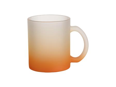 Sublimation 11oz Glass Mugs Gradient Orange