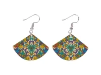 Fan-Shaped Sublimation Shell Earring