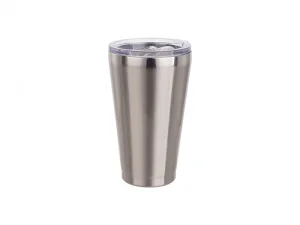 Sublimation 15oz/450ml Stainless Steel Tumbler w/ Slide Lid (Silver)