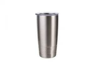 Sublimation 20oz Stainless Steel Tumbler with Ringneck Grip (Silver)