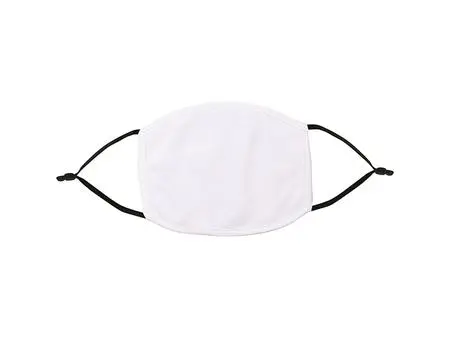 Sublimation Face Mask(White edge/Black Elastic, Large)