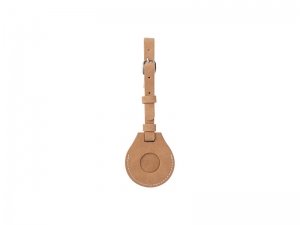 Sublimation Blanks PU AirTag Luggage Tag Holder(Brown)