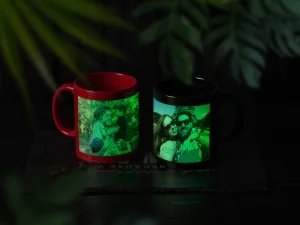 11oz Sublimation Blanks Luminous Mug w/ White Patch (Red)