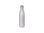 Sublimation 17oz/500ml Glitter Stainless Steel Cola Shaped Bottle(Silver)