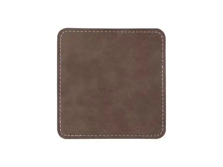 Sublimation PU Leather Square Mug Coaster (Gray, 10*10cm)