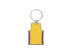 Engraved Leather Basketball Jersey Keychain(Purple edge,4*6*0.2cm)