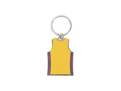 Engraved Leather Basketball Jersey Keychain(Purple edge,4*6*0.2cm)