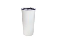 Sublimation 16oz/480ml Glitter Sparkling Stainless Steel Tumbler w/ Lid (White)